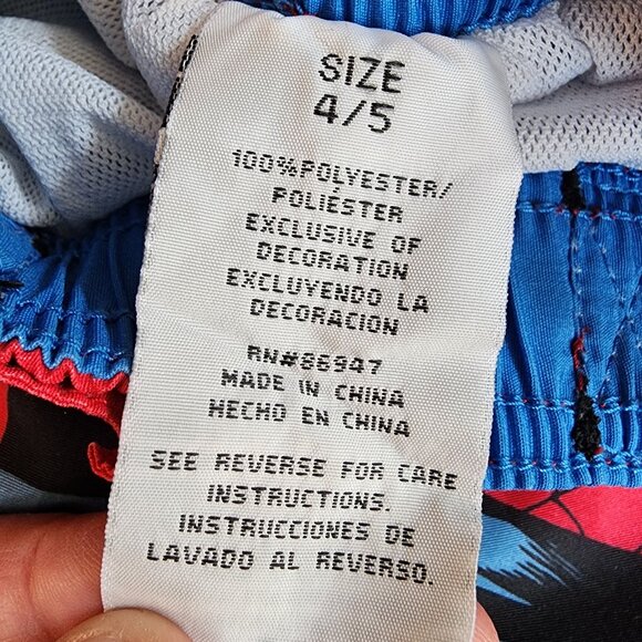 Marvel Spiderman Kids Swimsuit Trunks Size 4/5 - Picture 5 of 8